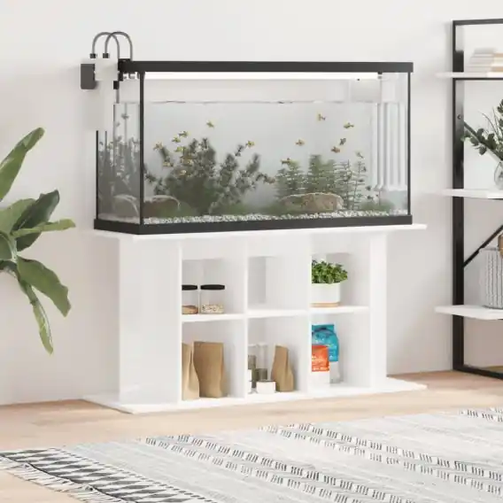 Szafka pod akwarium, biała na wysoki połysk, 120x40x60 cm Lumarko! - Hurtownia wielobranżowa Lumarko Kup online
